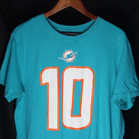 Nike #10 Tyreek Hill Aqua NFL Miami Dolphins T-Shirt - Size XL - Picture 2 of 7